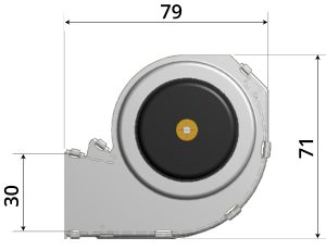 45mm crossflow fan by Airtek-DC-Basic